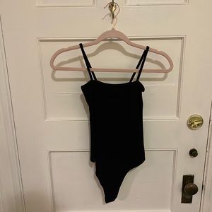 black square neck bodysuit
